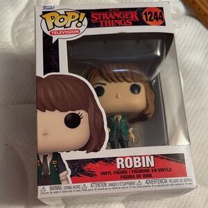 Funko Pop Robin Figure with Brown Hair and Green Jacket